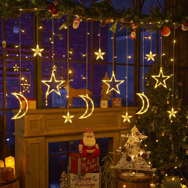 Led curtain star light scene outdoor camping decoration arrangement small colored lights flashing string lights starry sky atmosphere light