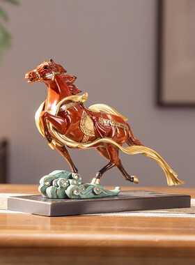 朱秉仁铜质平步青云马饰品客厅入口电视柜书房家装高雅礼品