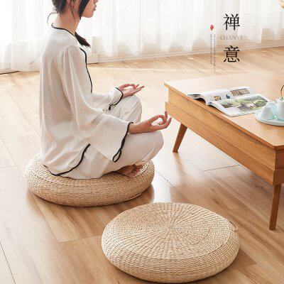 Meditation cushion Zen futon cushion breathable hand-woven living room bay window tatami study room temple worship mat