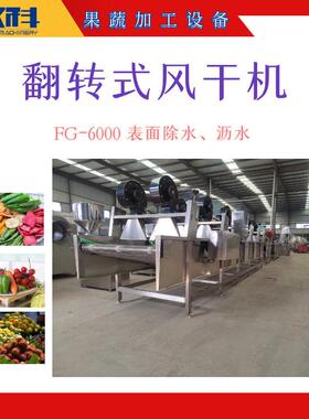 刀豆清洗风干生产线 百香果表面吹水设备 豆干包装袋表面除水机