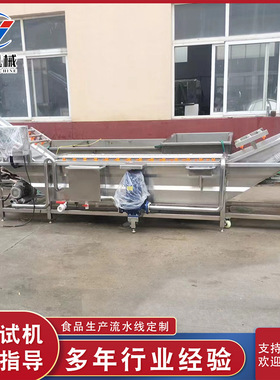 商用不锈钢西兰花气泡清洗机预制菜加工果蔬清洗机桑葚喷淋清洗机