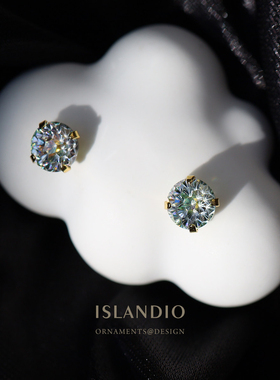 ISLANDIO森系宝石烟花纯银耳钉