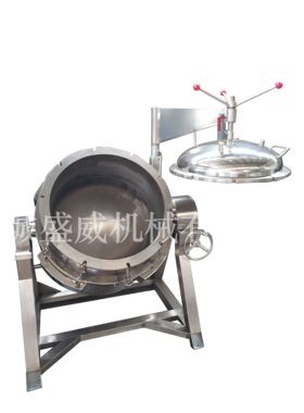 全自动不锈钢蒸煮锅电加热高温蒸煮锅商用大型可倾式蒸煮锅设备