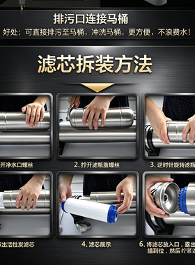 清饮思304不锈钢超滤净水器