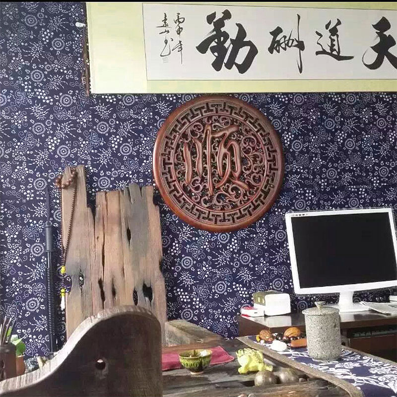 东阳木雕挂件实木家居客厅背景墙壁饰玄关壁挂香樟木雕画圆形福字-图2