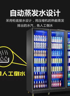 网红啤酒展示柜商用冷链便利店商用冷藏冰柜推拉门饮料保鲜冰箱