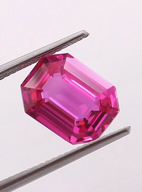 祖母绿切3x5~8x10培育彩宝蓝宝石鸽血红宝裸石18K金首饰镶嵌裸石