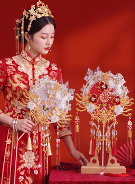 颜月溪双面团扇高级感送新人