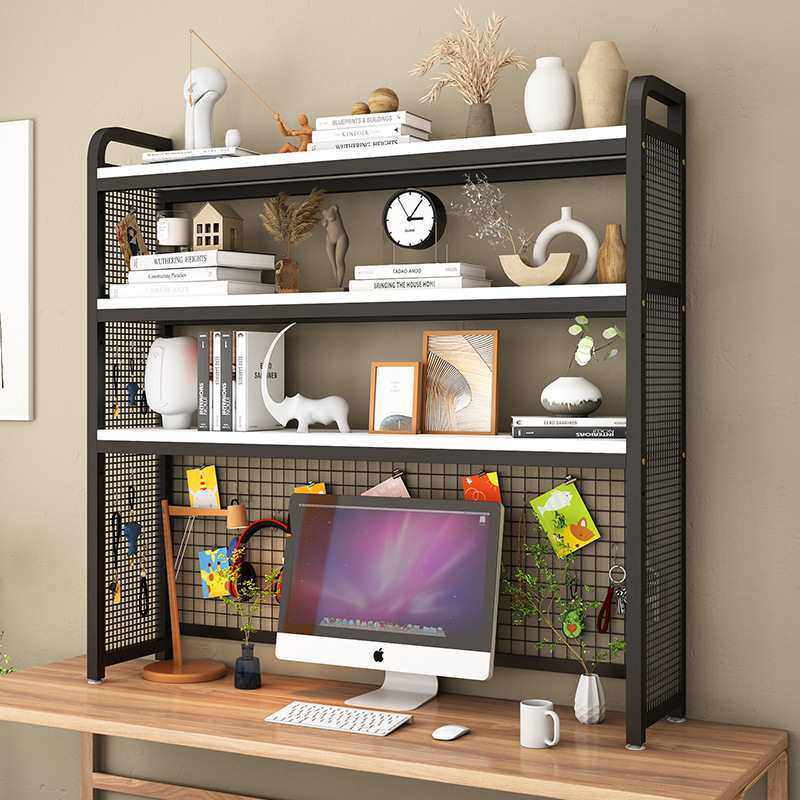 Direct selling desktop storage rack bookshelf metal file rack storage box desk office supplies collection three-layer iron rack