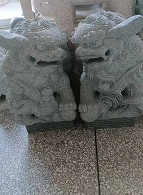 现货青石南狮福建惠安厂家批发石雕狮子工艺品摆件小石狮子