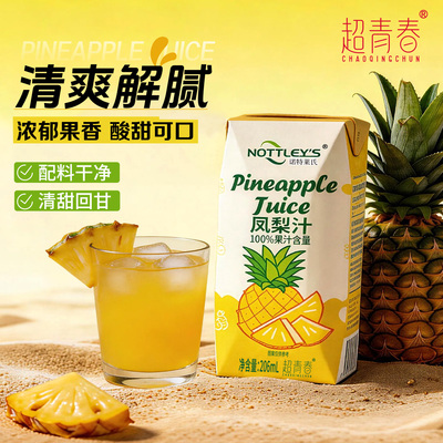 凤梨汁206ml6盒12盒儿童果汁饮品
