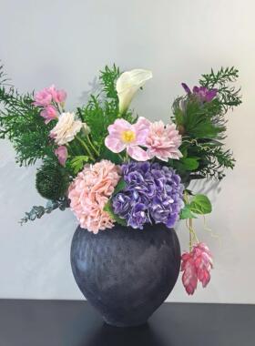 轻奢风仿真花束摆件客厅装饰餐桌摆件玄关花艺橱窗陈列布置花