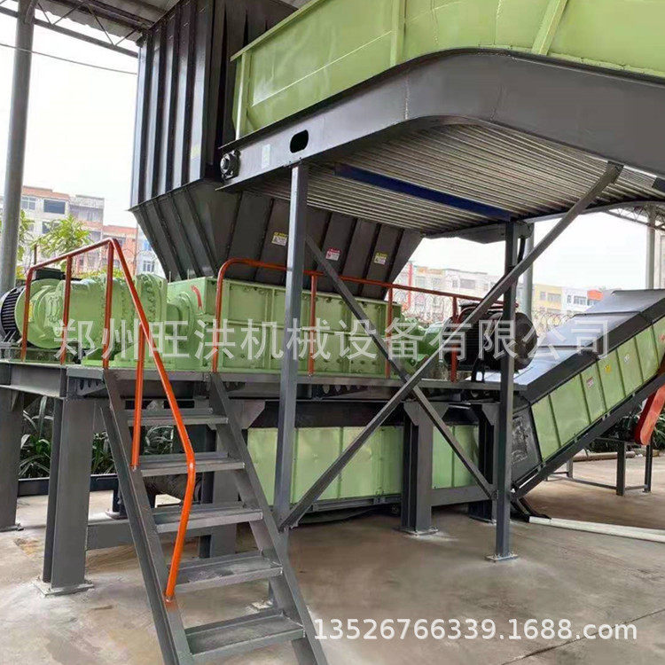Intelligent solid waste disposal equipment Waste cloth shredder Industrial waste shredding equipment Dual-shaft shredder configuration