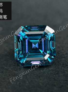 宝塔形精品莫桑裸钻石阿斯切彩色D色镶嵌主石过钻笔有腰码证书