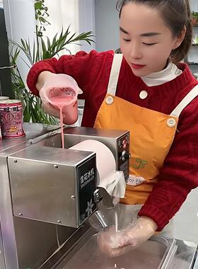 小摊创业网红雪花冰商用机夜市广场速溶冰手持制冰设备全自动