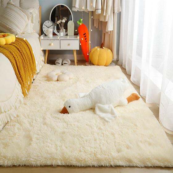Cream-edge oil-style blanket bed room small floor bedroom special indoor shop living room girls room plush blanket blanket 7692