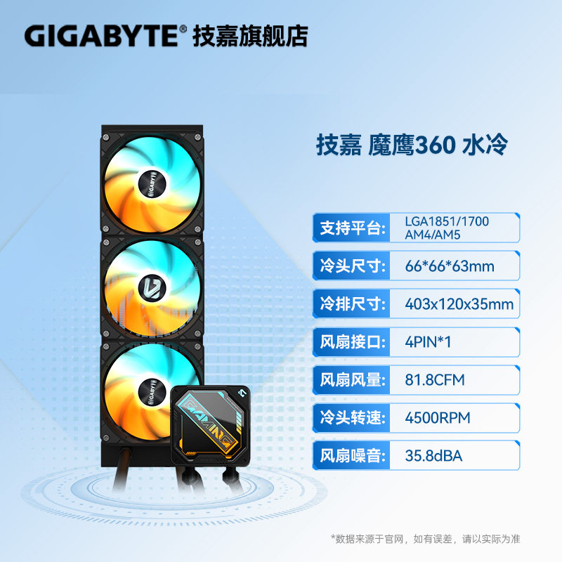 技嘉(GIGABYTE)AORUS魔鹰磁吸可拆炫彩ARGB保固五年