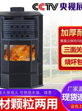 生物取暖炉家用室内木柴两用烤火壁炉冬季碳炉农村取暖炉