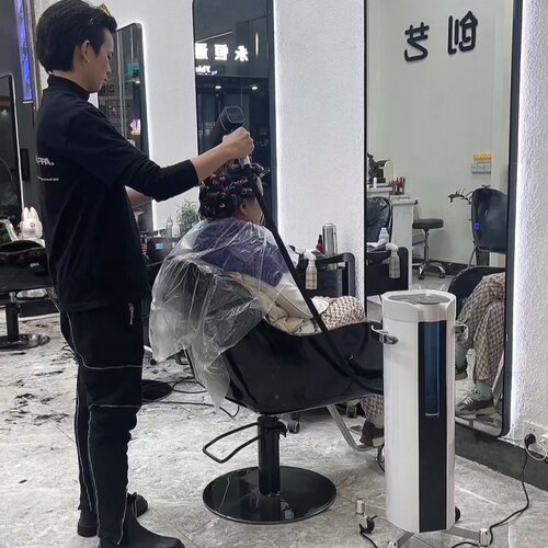 美发蓝光纳米喷雾机理发店头发营养护理仪立式补水蒸汽机焗油发廊 - 图0