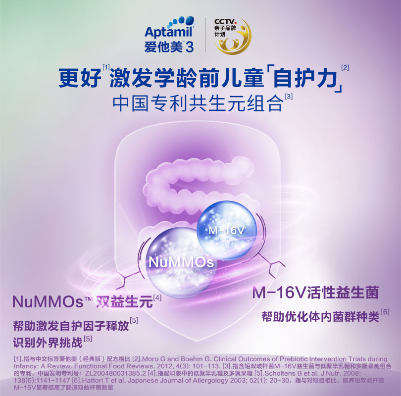爱他美官方旗舰店Aptamil爱他美学龄前儿童调制乳粉儿童成长奶粉800g*4罐 4-6岁3