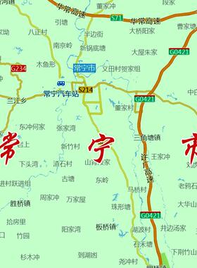 新款衡阳市行政区划地图办公室挂画高清大尺寸可定制电子版城区图