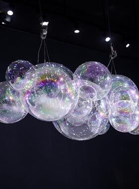 网红打卡拍照炫彩幻彩泡泡屋空中吊顶天井楼梯间天庭吊饰装置定制