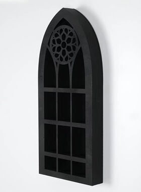 跨境木质架子水晶装饰摆挂件架Church Window Crystal Wall Shelf