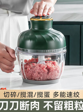3.8L绞肉机家用容量多功能料理机搅拌打肉馅机电动玻璃杯绞肉机