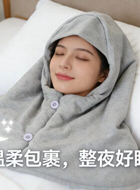 睡眠帽子男女纯棉晚上睡觉头部保暖月子帽睡帽头套专用老人头罩