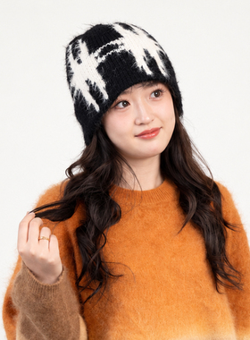 帽子女秋冬显脸小加厚保暖渔夫帽