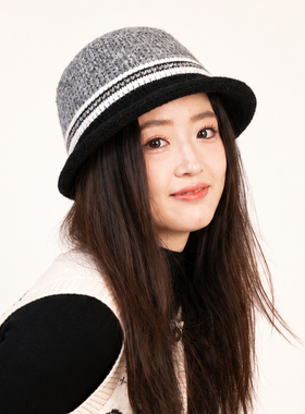 秋冬保暖显脸小针织渔夫帽女保暖