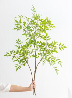 一樱简易假绿色植物落地大型盆栽植物人造南地竹客厅装饰乔迁新居