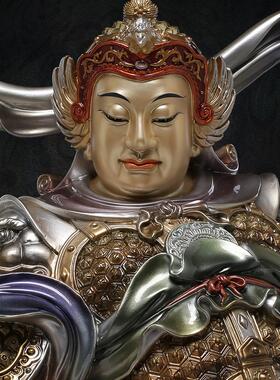 韦陀伽蓝菩萨佛像佛前摆件家用韦陀菩萨全铜韦天将军的神像关公