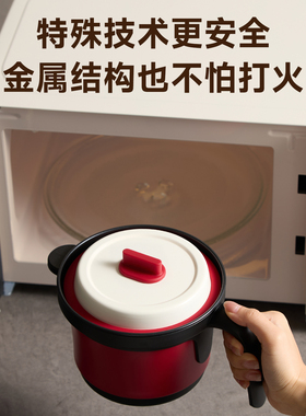 微微一叮微波炉专用多用汤锅