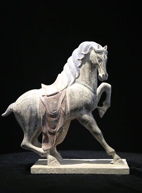 古韵精雕骏马石雕 艺术品摆件家居装饰古风韵味收藏级艺术品