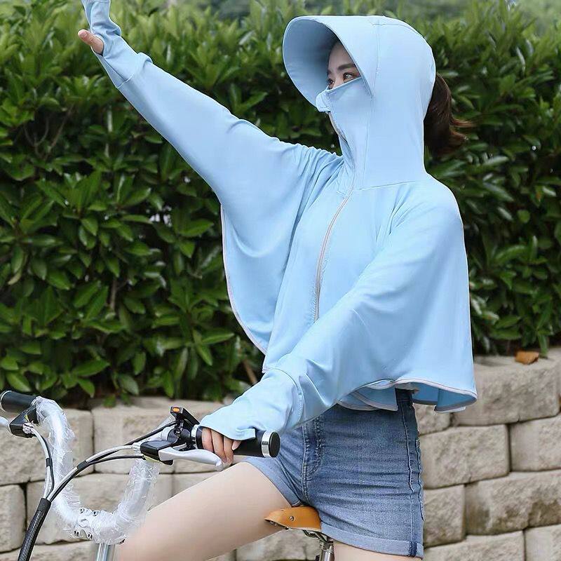 女防紫外线骑车网红百搭短款防晒衣 佐蝶短外套