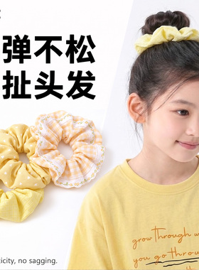 女童糖果公主布艺大肠发圈不伤发