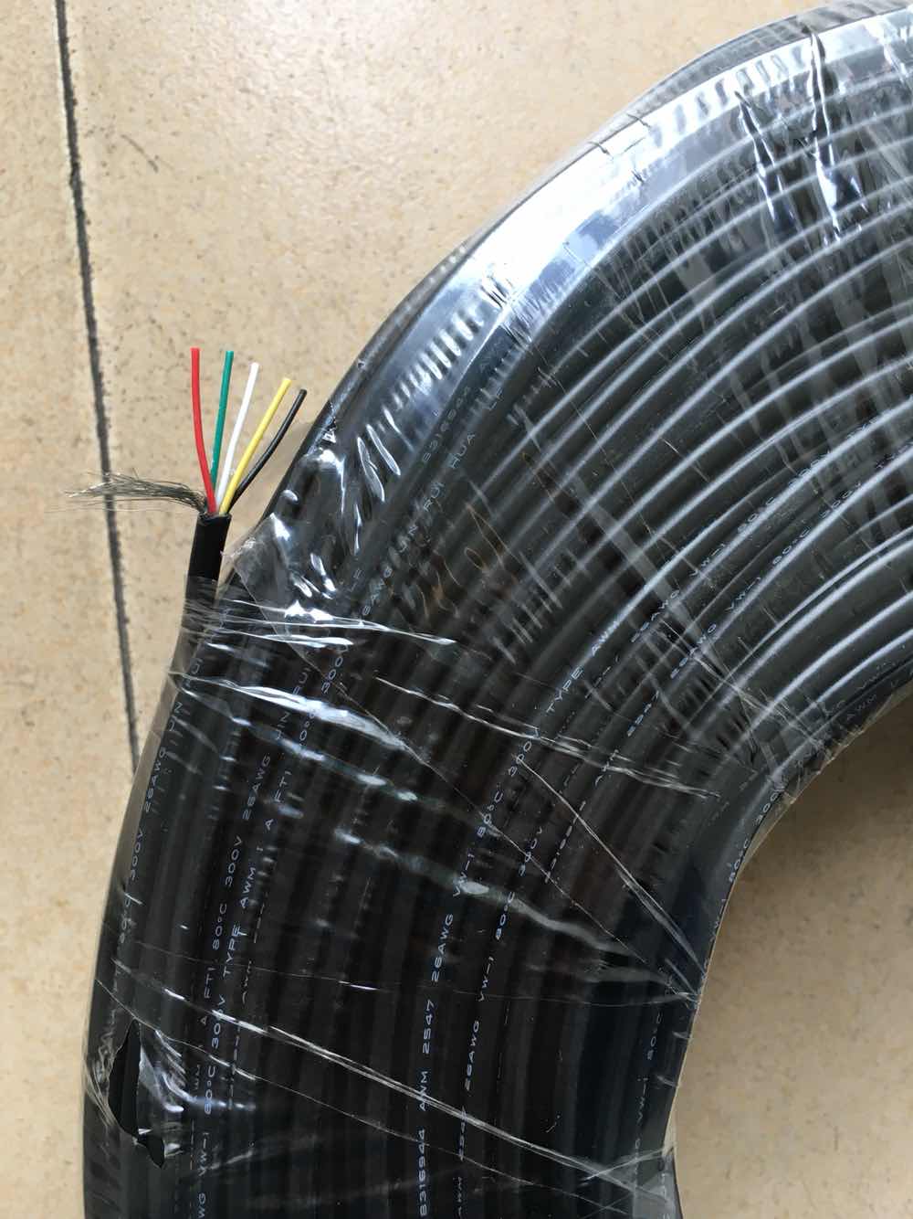 5芯屏蔽线 国标环保 UL2547AWM 24AWG-5C 信号线 5芯1地 305米/卷 - 图1