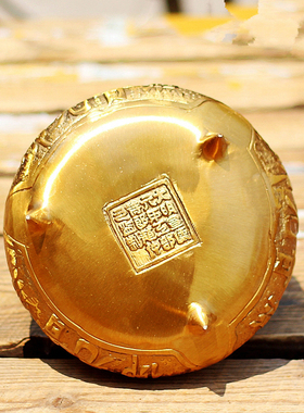 包邮纯铜三脚供观音佛光普照香炉