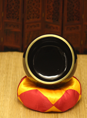 包邮佛具用品4-20纯黑色铜磬