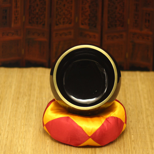 包邮 用品4-20寸铜磬 引磬 铜庆  钵盂法器纯黑色铜庆 佛具 - 图1