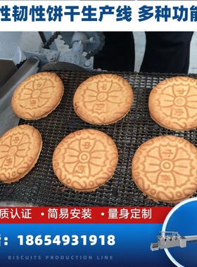 全自动桃酥饼干设备韧性动物饼干高纤维葱油饼干生产线山东厂家