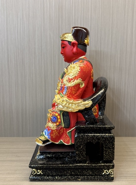 香樟木神像田都元帅家用客厅供奉田公元帅相公爷非遗木雕漆线工艺