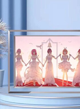 五等分的新娘花嫁中野一花二乃三玖四叶五月定制相框花嫁三玖周边
