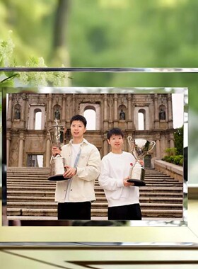 孙颖莎世界杯夺冠摆件定制水晶玻璃相框卧室宿舍桌面立式方形摆台
