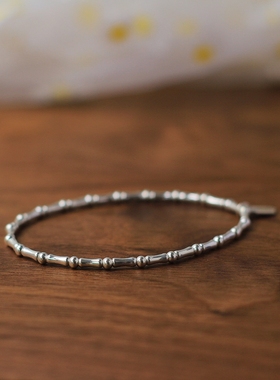 正品金榜题名上岸竹节纯银手链