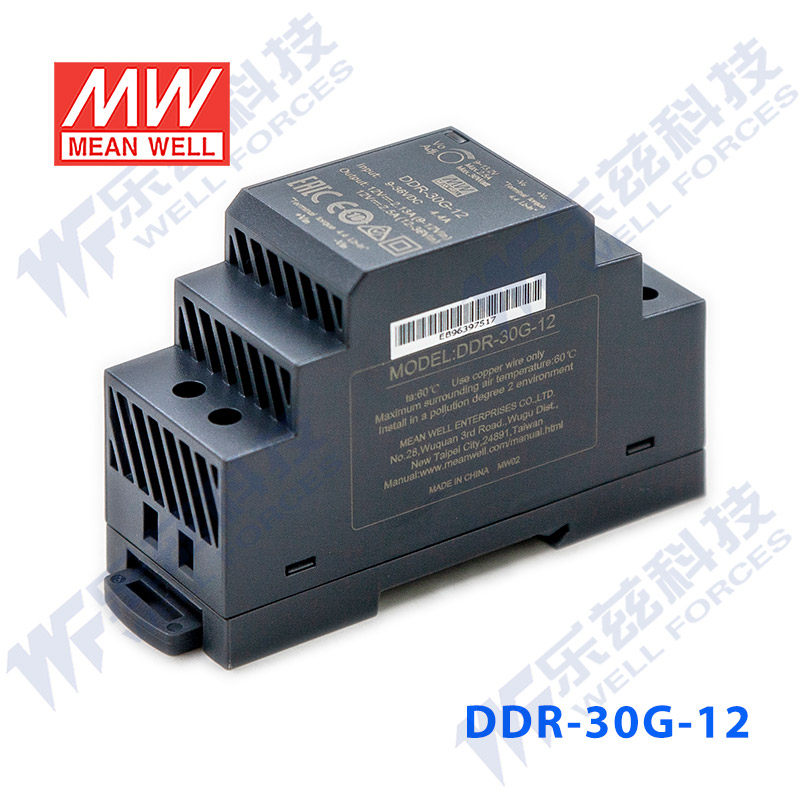 DDR-30G-12台湾明纬30W 9~36V输入 12V2.5A输出导轨型DC-DC电源_虎窝淘