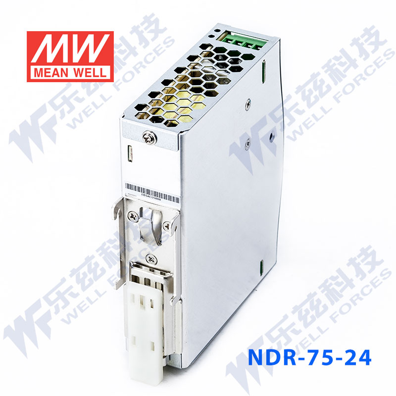 NDR-75-24台湾明纬75W24V导轨开关电源3.2A工控PLC驱动电柜传感器 - 图2