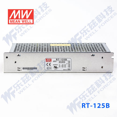 明纬5V±12V三路电源132W RT-125B 5V12A +12V5A-12V1A - 图0