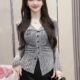 Knitted half collar collar cardigan ອັນ​ບໍ​ລິ​ສຸດ​ແບບ lust ແບບ​ເທິງ​ສໍາ​ລັບ​ແມ່​ຍິງ​